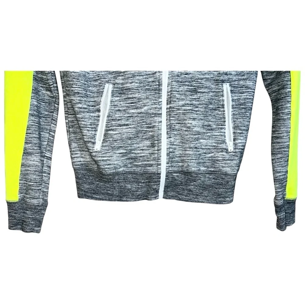 Pink Victoria Secret Hoodie Sweatshirt Women’s Size XS Green Grey Long Sleeve - Picture 4 of 5